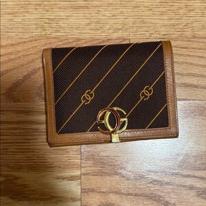 Vintage Gucci canvas leather wallet